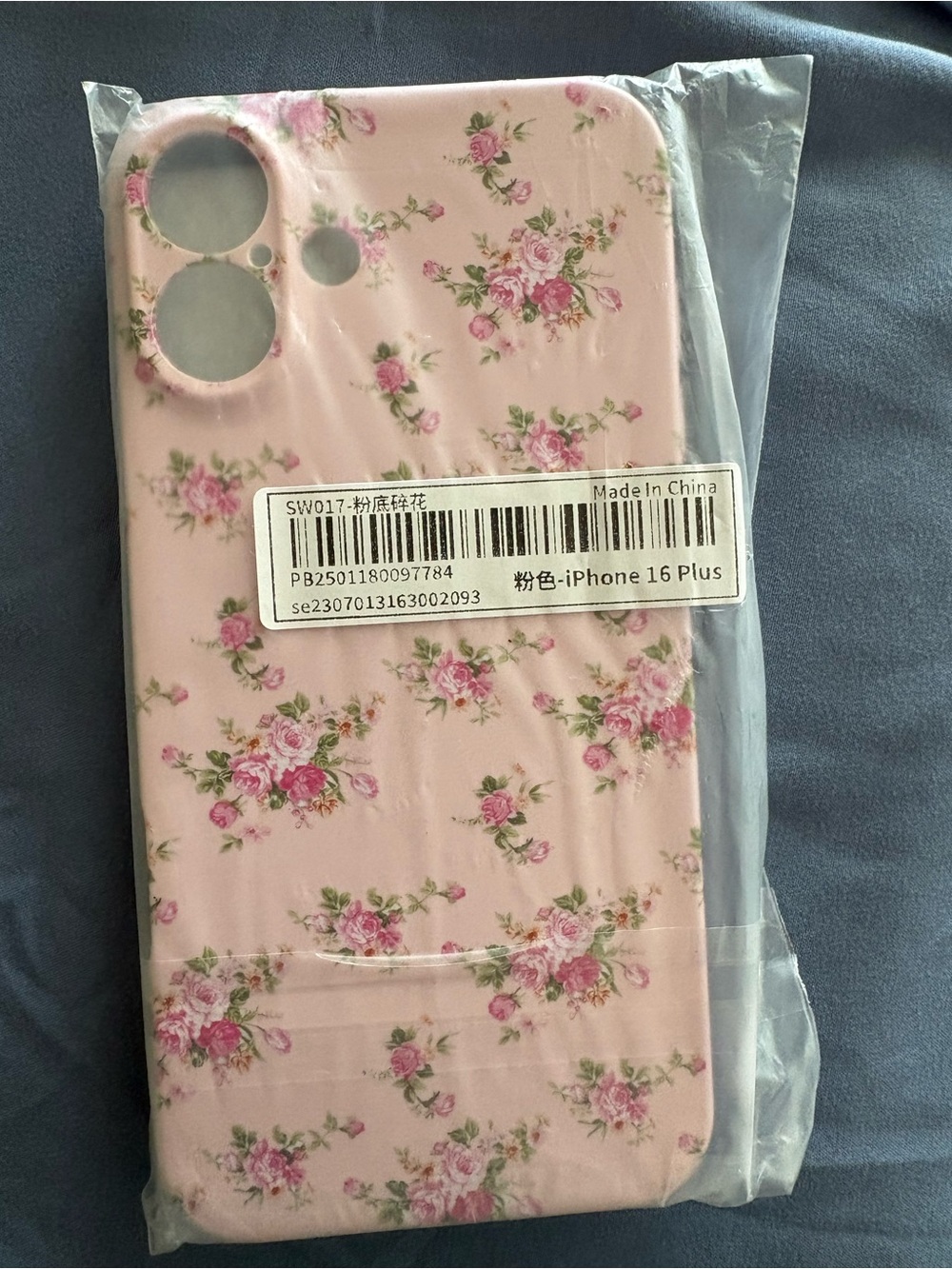 iPhone 16 Plus Pink Floral Protective Case